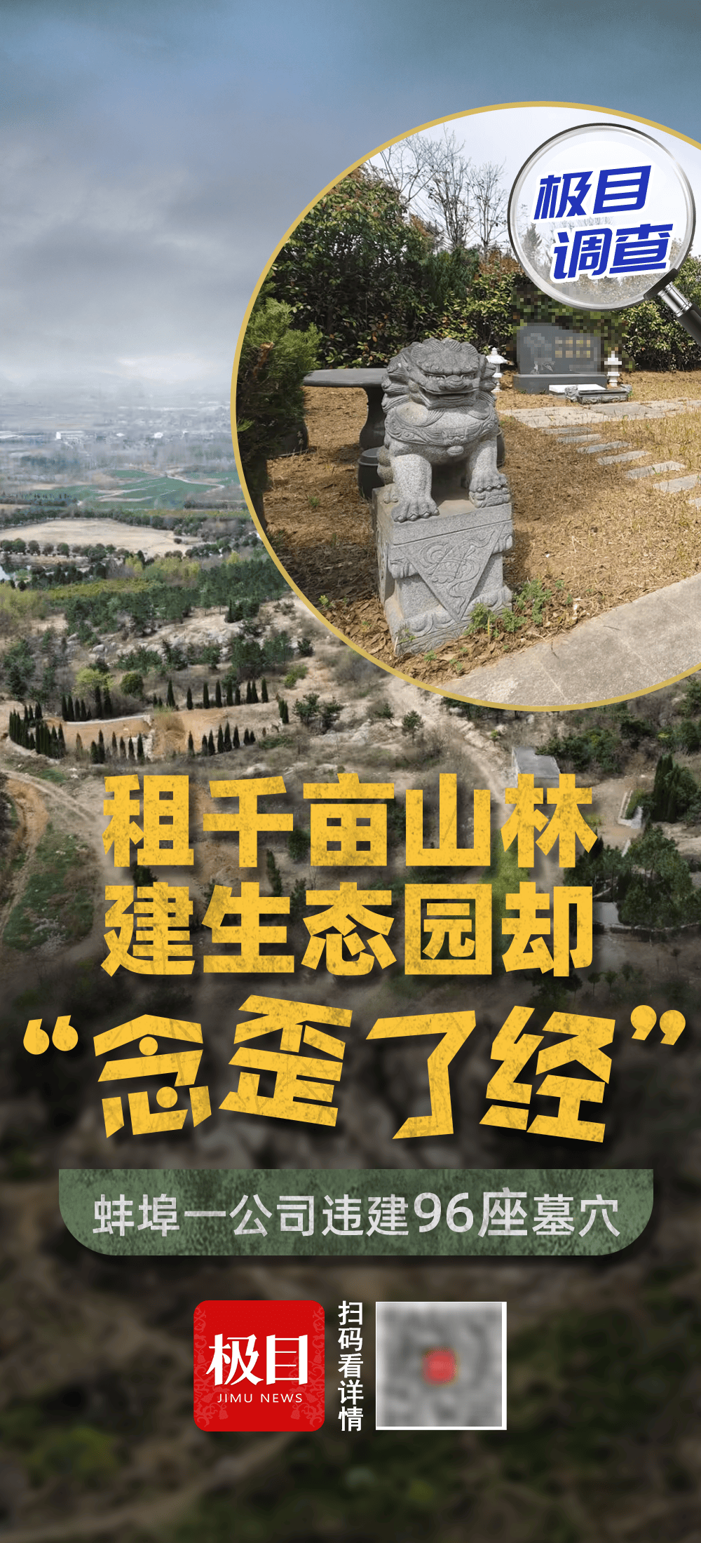 蚌埠一公司租千亩山林建生态园，却违规建96座墓穴出售，官方：多人已被判刑或处分